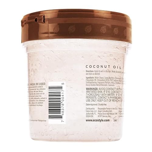 Eco Style Coconut Oil Styling Gel - Adds Luster and Moisturizes Hair - Weightless Styling and Superior Hold - Prevents Breakage and Split Ends - Promotes Scalp Health - Ideal for all Hair - 8 oz thumbnail 7