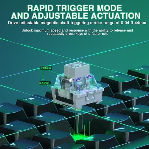 Aula WIN60 HE - 60% Mechanical Gaming Keyboard Wired, Magnetic Switch Hot Swappable, Adjustable Actuation Rapid Trigger Mode, 8000 Hz Polling Rate, RGB Small Keyboard 60 Percent Compact Design for PC thumbnail 5