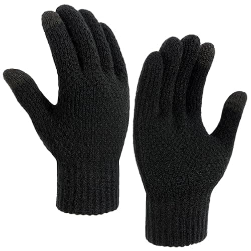TOBEHIGHER Winter Touchscreen Gloves for Men - Thermal Soft Knit Gloves for Running, Driving and Hiking - Image 1