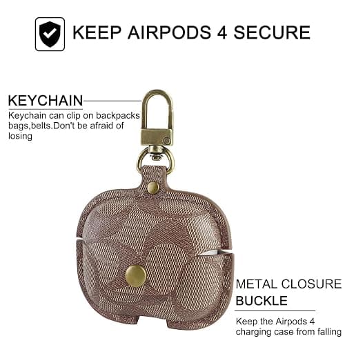for AirPods 4 Case, Leather Full Body Shockproof Protective Cover (D) thumbnail 5