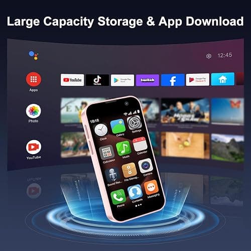 Zylofy Mini Phone 3.0" Unlocked Mini Smartphone for Kids World's Smallest Cell Phone Quad Core Dual Sim Card Face ID Android Compact Small Mobile Phones for Student Pocket 2GB+16GB Pink thumbnail 6