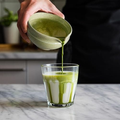 Matcha Whisk Set, Perfect Matcha Kit for Matcha Lovers Includes Ceramic Bowl, Bamboo Whisk, Holder, Scoop, Sifter & Cloth - 7 Pcs Matcha Kit thumbnail 2