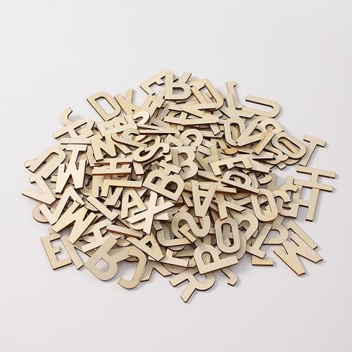 248 Pieces Wooden Letters 1.3 Inch Crafts DIY Wooden Letters Small Wood Letters DIY Painting Art Home Decor Spelling Learning Small Wood Letters thumbnail 4