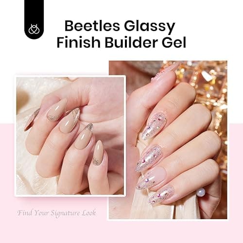 Beetles Low Heat Hard Gel-Mint Sheer Clear Builder Nail Gel,1 oz 9 in 1 Nail Extension,Sculpting,Building Instant Apex for Salon Professionals,UV & LED Lamp Cured Needed thumbnail 7