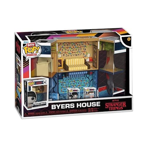 Funko Bitty Pop! Bitty Boxes: Stranger Things - Byers House Playset mit 2-0,9 Zoll (2,2 cm) winzige Mini-Figuren - Sammler-Vitrine mit Innenszene und Aufbewahrung - Geschenkidee - Image 1