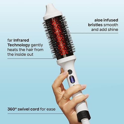 BONDIBOOST Infrared Thermal Brush, Heated Thermal Round Brush for Smooth + Shiny Hair, Dry Hair Styling for Instant Volume, Less Hair Breakage + Minimizes Snags, Frizz-Free thumbnail 3