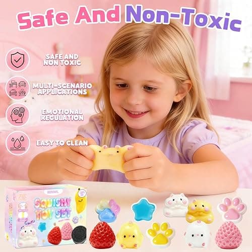 OORAMOO Squishy Pack, Fidget Toys Kit, Include taba Squishies Party Favors for Kids 4-8 8-12 Treasure Box Toys for Classroom Birthday Xmas Gifts for Girls Boys Goodie Bag Stocking Stuffers for Teens thumbnail 3