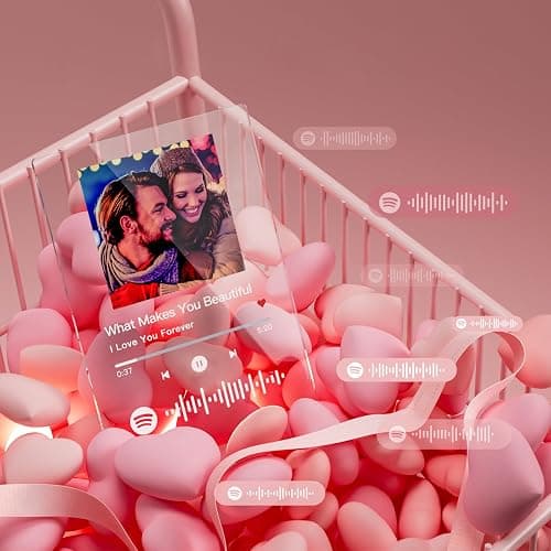 iDIY plaque spotify personnalisé avec photo musique LED - Cadre photo Spotify personnalisé Cadeaux pour les anniversaires et la Saint-Valentin Noël thumbnail 4