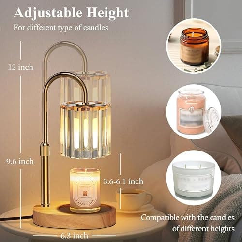 Lukasa Candle Warmer Lamp, with Timer Dimmer Adjustable Height, Birthday Gifts for Women Men, Mother's Day Gifts for Mom, Wax Melt Warmer for Home Decor Room Decor, Thanksgiving Gifts Christmas thumbnail 2