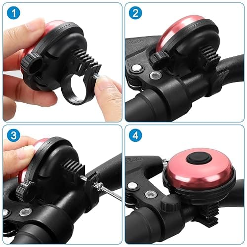 Accmor Classic Bike Bell, Aluminum Bicycle Bell, Loud Crisp Clear Sound Bicycle Bike Bell for Adults Kids thumbnail 4
