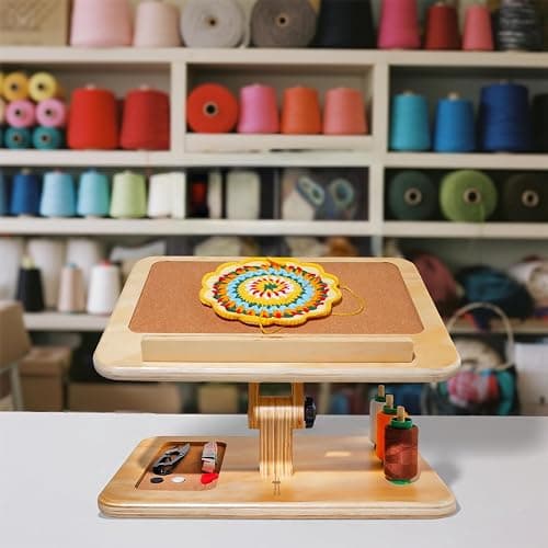 Tnstbiee Adjustable Lap Desk for Sewing & Crafting - Portable Folding Table with Wood Storage for Sewing Machines & Accessories, Perfect for Cross Stitch, Reading, iPad Use & Craft Essentials thumbnail 8