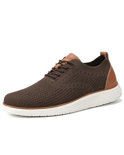 VILOCY Men's Casual Dress Sneakers Oxfords Business Mesh Breathable Walking Shoes Tennis Comfortable thumbnail 5