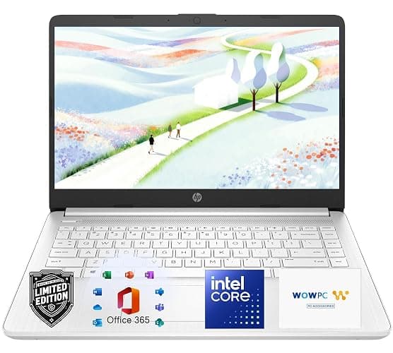 HP Ultrabook Laptop with Copilot AI & Office 365 • Intel High Performance CPU • 8GB RAM • 1.3TB Storage (320GB SSD and 1TB OneDrive) • Windows 11 w/o Earbuds - Image 1