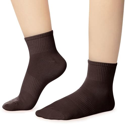 COZYOFFI Natural Ankle Socks Women: 10 Pairs Cotton Running Athletic Socks thumbnail 5