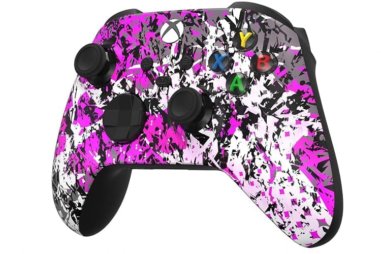 Custom Controllerzz Wireless Controller for Microsoft Xbox Series X/S & Xbox One - Custom Soft Touch Feel - Custom Series X/S Controller (X/S Shadow Bloom) thumbnail 3