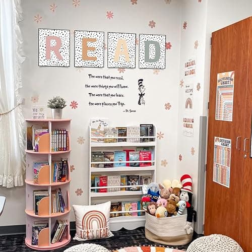 PLKMN Classroom Decor, Boho Classroom Must Haves Homeschool Decor Set of 4, Reading Nook Read Signs for Library Kindergarten 8x10 (Unframed) thumbnail 3