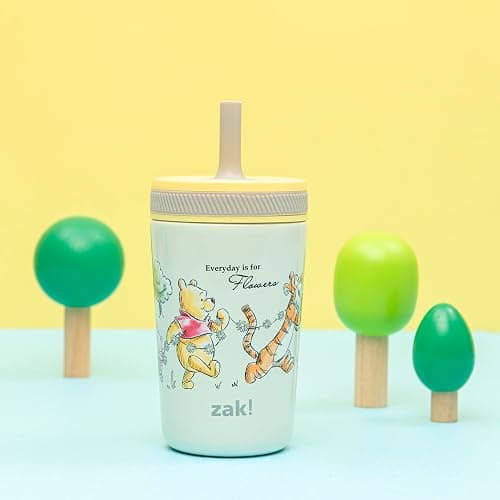 Zak Designs Disney Winnie the Pooh Kelso Toddler Cups For Travel or At Home, 12oz Vacuum Insulated Stainless Steel Sippy Cup With Leak-Proof Design is Perfect For Kids (Winnie the Pooh & Friends) thumbnail 3