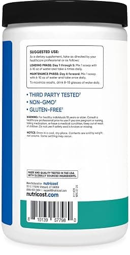 Nutricost Creatine Monohydrate Powder (Coastal Explosion, 500 Gram) - Micronized Creatine Supplement - Vegan, GMO-Free, Gluten Free thumbnail 4