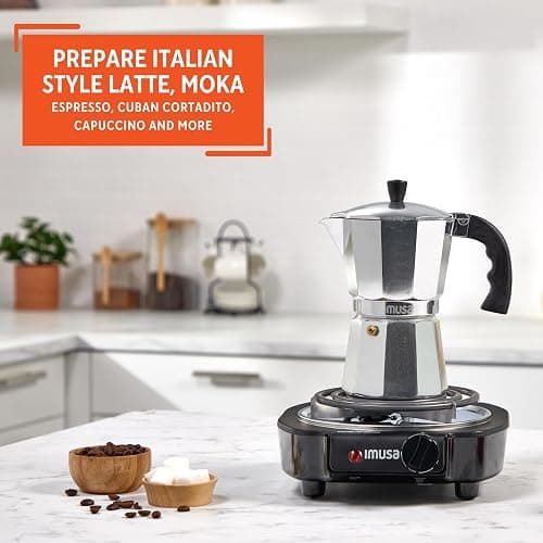 Aluminum Stovetop 6-cup Espresso Maker (B120-43V), Silver thumbnail 9