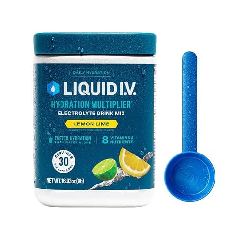 Liquid I.V. Hydration Electrolytes Tub, Lemon Lime, 30 Servings - Image 1