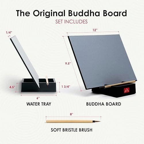 Buddha Board – The Original Water Painting Board for Mindfulness & Creativity – Unique Gift for Artists, Adults & Kids – Mess-Free Zen Art Supplies thumbnail 3