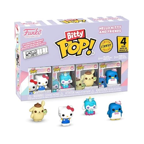 Funko Pop! Bitty: Sanrio - Hello Kitty (Classic), Cinnamoroll, Pompompurin, and A Surprise Mystery Mini Figure - 0.9 Inch (2.2 Cm) - Hello Kitty Collectable - Stackable Display Shelf Included thumbnail 3