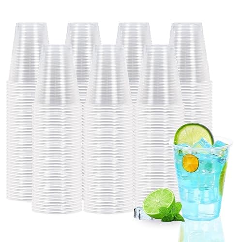 BYSNOW 7 oz Clear Plastic Cups, 500 Count Bulk, PP Clear Plastic Cups for Party with Higher Heat Resistance, Suit for Hot Beverages, Soda, Juice (7oz 500count) - Image 1