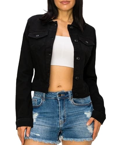 Creative Mimesis Denim Jean Jacket For Women Button up Long Sleeve Stone Washed S - 3XL - Image 1