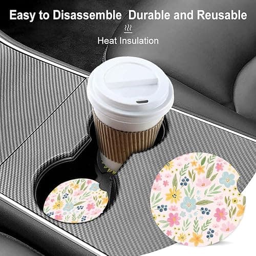 Absorbent Car Cupholder Coaster thumbnail 4