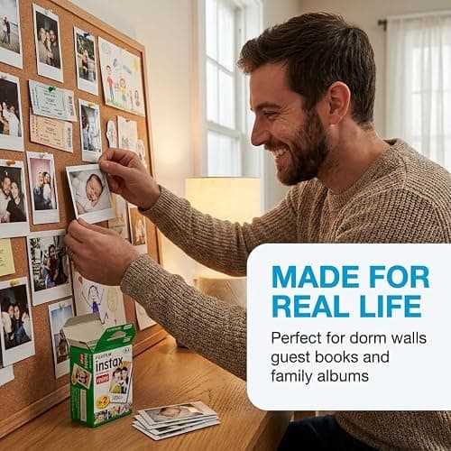 Fujifilm Instax Mini Instant Film, 20 Sheets – White Daylight ISO 800 for Instax Mini 13, 12, 11, 41 Cameras –Bundeld with The Tudak Store Microfiber Cleaning Cloth thumbnail 7