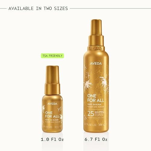 Aveda One For All Leave-In Elixir | 25 Benefits Including Hair Hydration, Heat Protection, Frizz Control | For All Hair Types And Textures | With Moringa Seed And Jojoba Oils thumbnail 8
