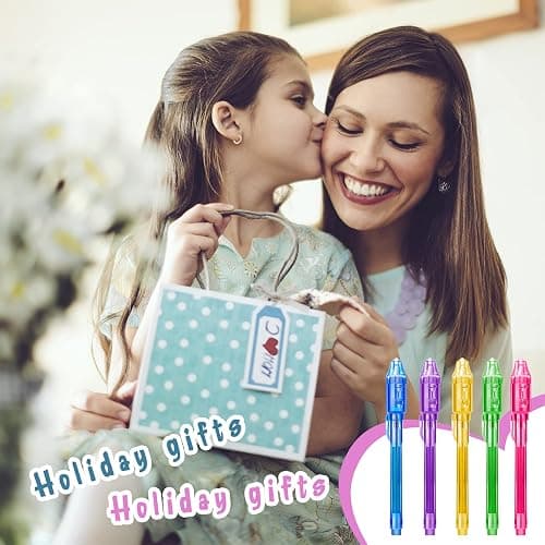 STENDA Invisible Spy Ink Pen 5 PCS, With UV Pen Light, Party Favors for Kids 8-12, Stocking Stuffers for Christmas, provide Thanksgiving, Halloween for Boys Girls Goodie Bag thumbnail 7