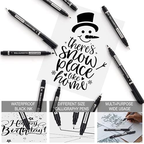 MARTCOLOR Calligraphy Pens, 10 Size Calligraphy Pens for Writing, Brush Pen Calligraphy Set for Beginners, Calligraphy Brush Pens, Hand Lettering Pen for Art Drawing, Sketching, Scrapbooking thumbnail 4