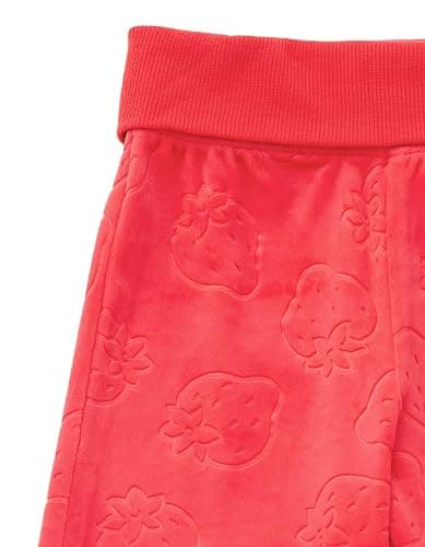 Strawberry Shortcake Velour Zip Up Hoodie and Flare Pants Outfit Set Toddler to Big Kid Sizes (4T - 10-12) thumbnail 6