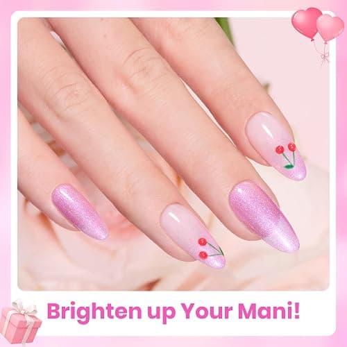 Beetles Pink Gel Nail Polish Set, 6 Colors Pink Reverie Shimmer Pearl Glitter Gel Polish, Soak Off Uv LED Nail Lamp DIY Manicure Gift for Women thumbnail 4