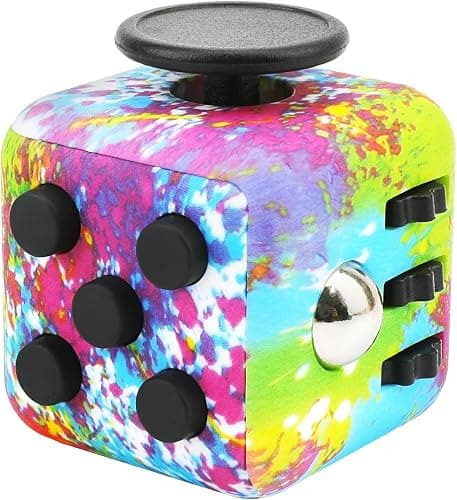ZCOINS Fidget Cube with 6 Sides Stress Relief Fiddle Toys Fidget Toys for Adults and Teens -Colorful - Image 1