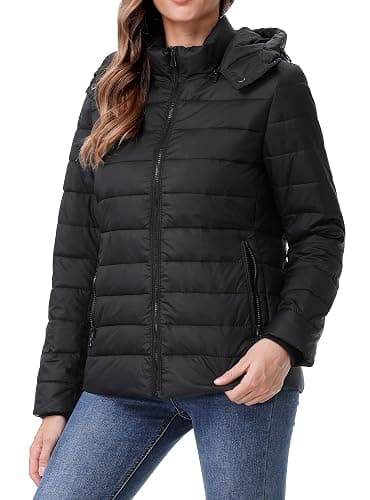 TDYPCI Women's Winter Coat Lightweight Waterproof Puffer Jacket - Quilted Short Down Coat for Women, Warm Winter Jacket thumbnail 6