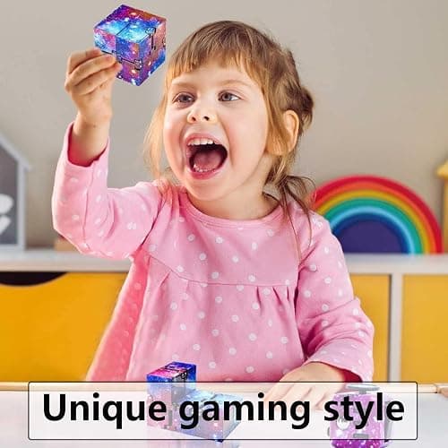 3 Pcs Fidget Toys, Fidget Toys For Kids, Fidget Cube, Infinity Cube, For Adults & Kids, Silent Plastic Fidgets With Multiple Manipulation Features thumbnail 5