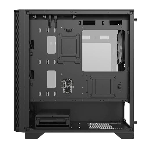 Montech AIR 100 ARGB Micro-ATX Tower with Four ARGB Fans Pre Installed, Ultra-Minimalist Design, Fine Mesh Front Panel, High Airflow, Unique Side Swivel Tempered Glass, Black thumbnail 5