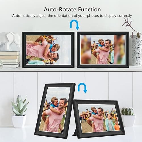 64GB FRAMEO 10.5 Inch Smart WiFi Digital Photo Frame 1920x1280 FHD IPS LCD Touch Screen, Auto-Rotate, 64GB Storage, Support SD Card & USB Drive, Share Moments Instantly via Frameo App from Anywhere thumbnail 8