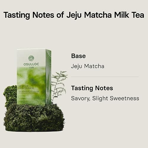 OSULLOC Jeju Matcha Milk Tea (7oz X 10 Packets), Easy on-the-go Stick type Powder Blended tea, Deep flavored matcha & creamy milk thumbnail 4
