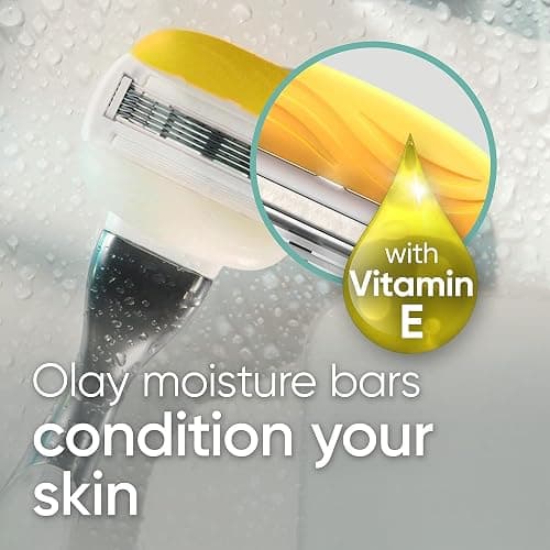 Gillette Venus Comfortglide with Olay Coconut Womens Razor Handle + Blade Refills, Silver, 2 Count thumbnail 3