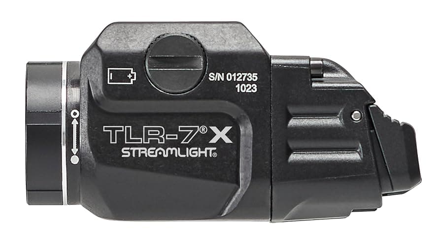 Streamlight 69455 TLR-7 X USB 500-Lumen 5000-Candela Compact Tactical Weapon Light with Interchangeable High & Low Switches and Key Kit, Black thumbnail 4