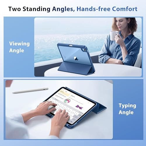 TiMOVO Case for iPad (A16) 11th Generation 11 Inch 2025, iPad 10th Generation Case 10.9 Inch 2022 with Pencil Holder,Slim Protective Cover with Clear Back Shell,Auto Wake/Sleep, Abyss Blue thumbnail 7