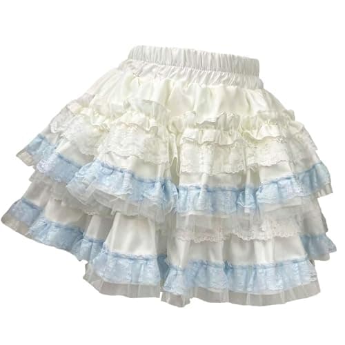 MANGMAO Y2k 2000s Gyaru Ruffle Layered Bloomers Cutecore Lolita Tiered Mini Skirt Teen Girls - Image 1