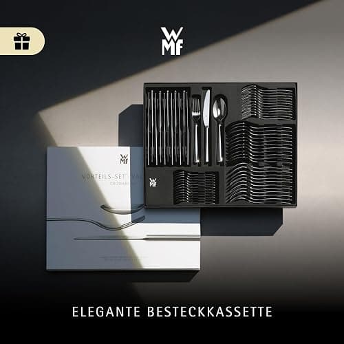 WMF Boston Besteck Set 12 Personen, Essbesteck 60 teilig, Monobloc-Messer, Cromargan Edelstahl poliert, glänzend, spülmaschinenfest thumbnail 7