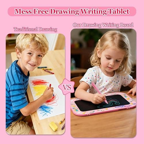2 Pack LCD Writing Tablet for Kids,10Inch Colorful Reusable Electronic Toddler Doodle Board Drawing Tablet Pads,Educational Learning Toys Gifts for 3 4 5 6 7 8 Year Old Girls (Pink&Purple-10IN) thumbnail 7