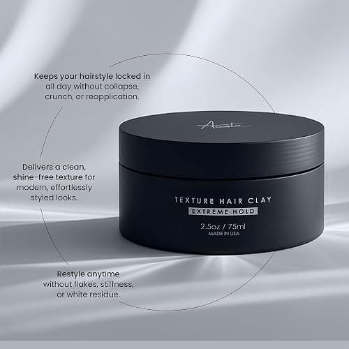 Hair Clay for Men by Forte Series | Extreme Hold Men's Hair Clay | Matte Clay with Natural Ingredients to Add Texture, Volume and Definition to Thick/Coarse Hair | Premium Men's Hair Styling Products thumbnail 2