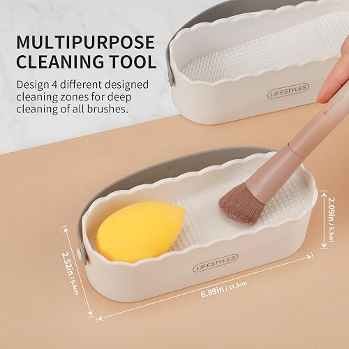 DUcare Makeup Brush Cleaner Shampoo Soap Solid Brush Cleaning Mat Removes Cosmetic Color Brush Cleaner Pad for Cleaning Makeup Sponges Brushes thumbnail 6