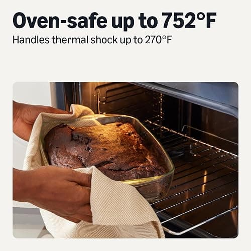 Amazon Basics Glass Baking Dishes with BPA-Free Lids, 6-Piece Set, Borosilicate Glass, Dishwasher and Oven-Safe, Linen Gray thumbnail 4